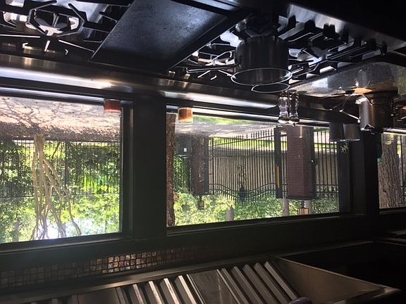 Kitchen with Thermador range, two dishwashers, two sinks, wi