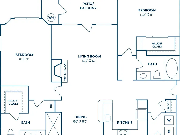 2 Bedroom | 2 Bath | 1171 SF | Garage Available 2 Bedroom | 2 Bath | 1171 SF | Garage Available