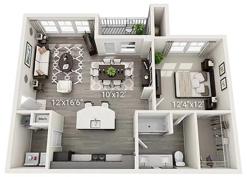 Floor plan A2 - Neutral Palette