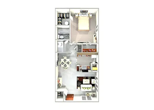 Floor plan 1x1B