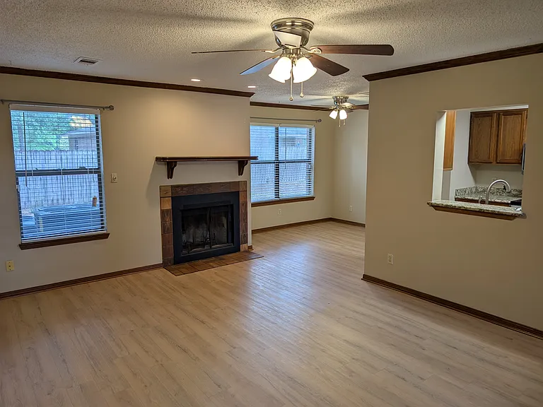 Living Room, Dining Room and Pass Thru Window to Kitchen