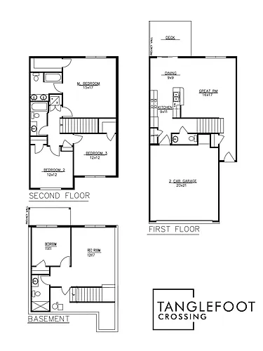 Floor plan Four Bedroom Townhome