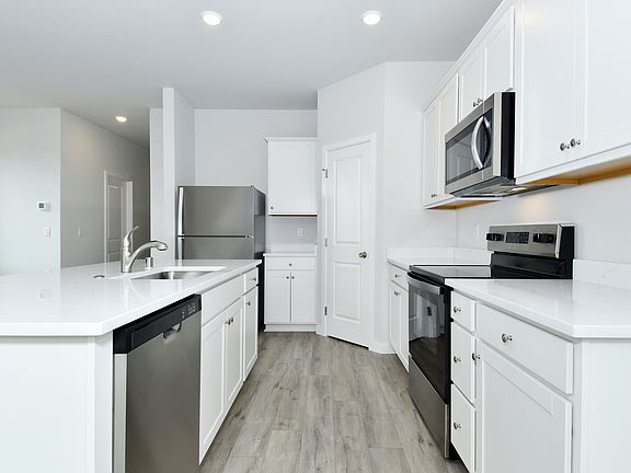 Each kitchen comes with stainless steel appliances included.