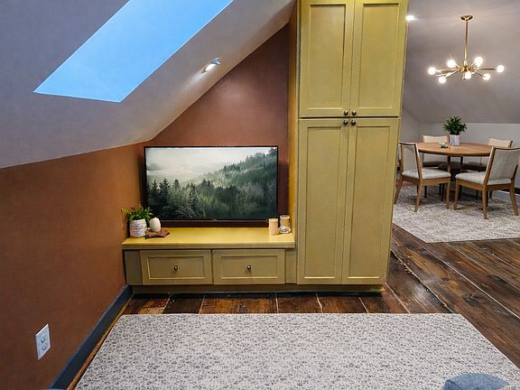 Virtually staged living area.