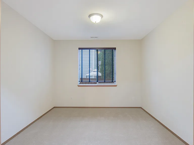 Downstairs office with french doors