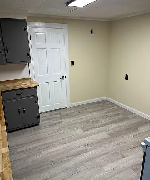 Kitchen, dining nook view