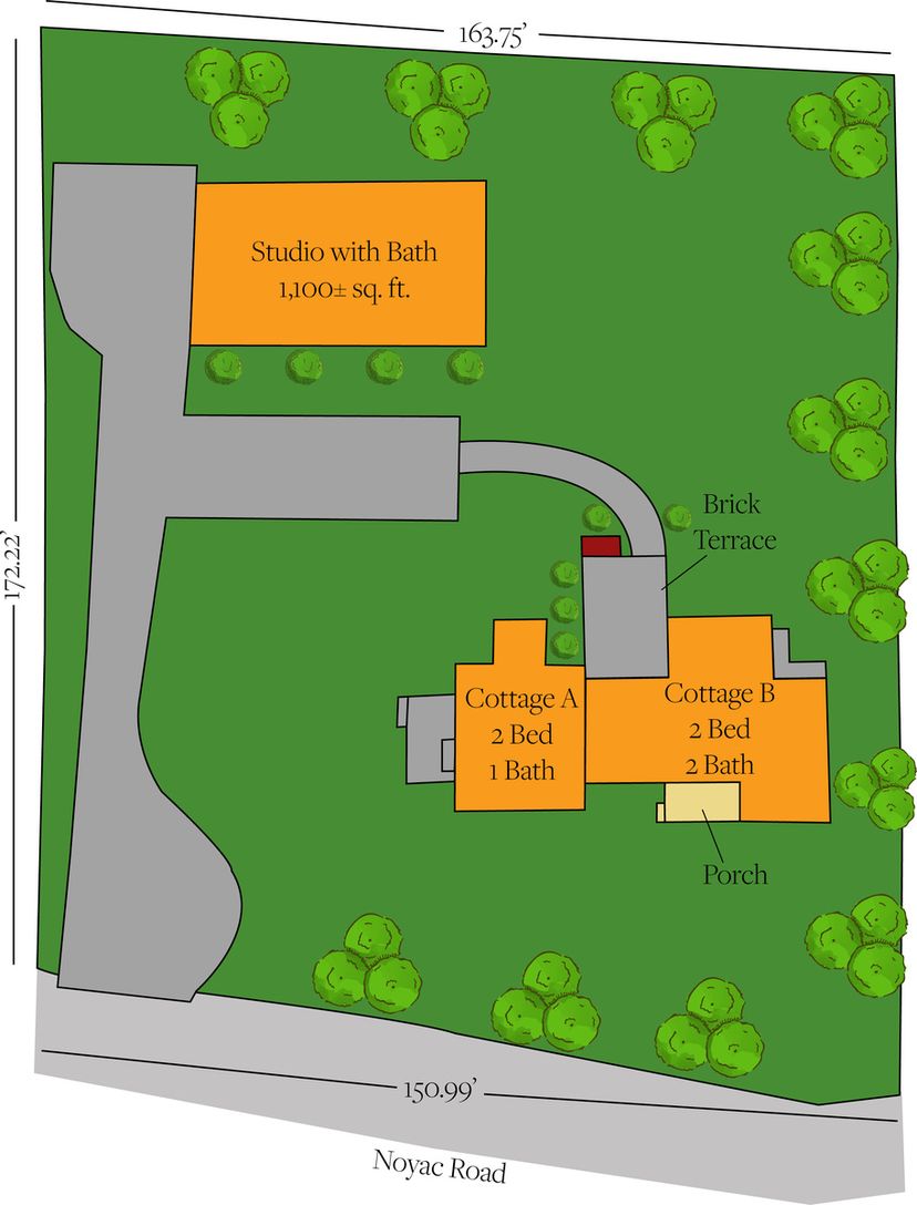  Layout of Property on .68 Acre