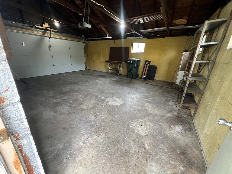 Interior of garage--fits 2 large cars!