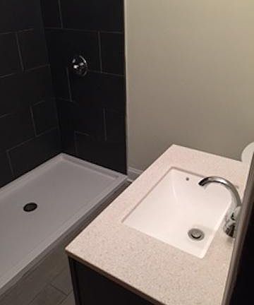 Bathroom and stand up shower