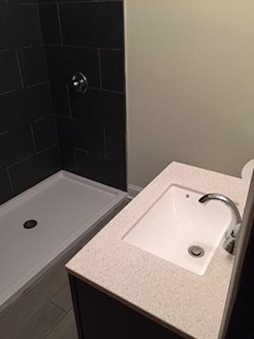 Bathroom and stand up shower