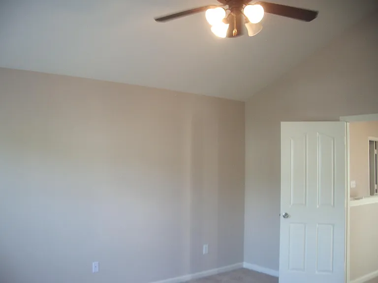 Primary Bedroom, Vaulted Ceiling, Ceiling Fan, Walk-in Closet and private bath