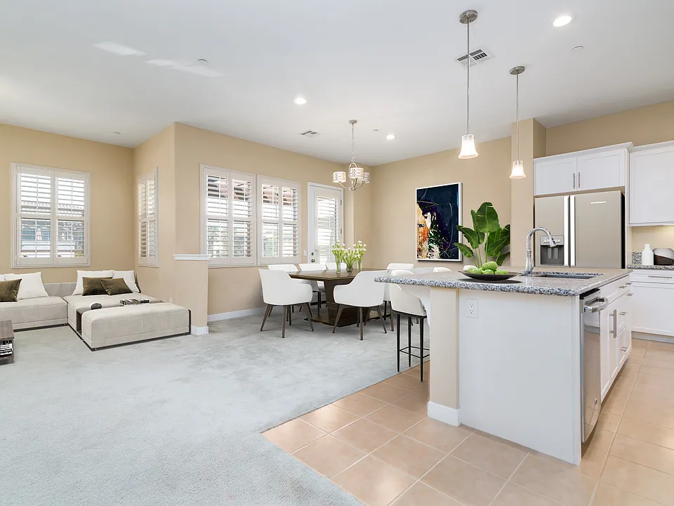 Open Floor Plan - Kitchen, Dining and Living Rooms

(Virtually staged)