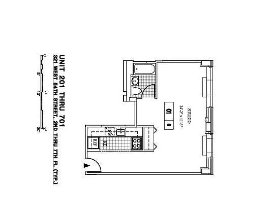 2nd image of 321 W 54th St APT 701