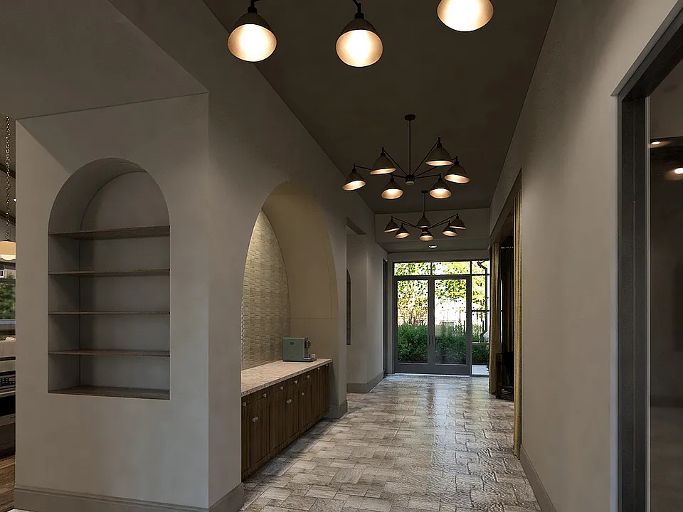 The Edison Clubhouse Entry and Beverage Station