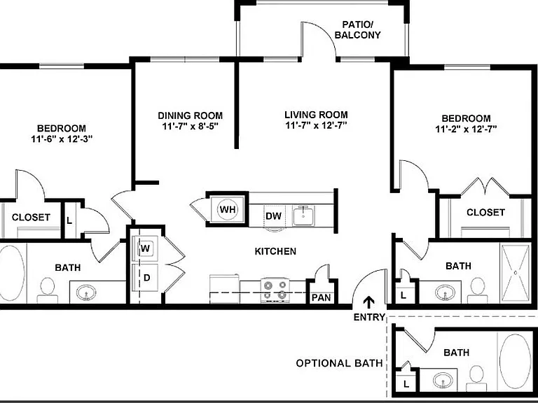 B2 Floorplan W Dimensions B2 Floorplan W Dimensions
