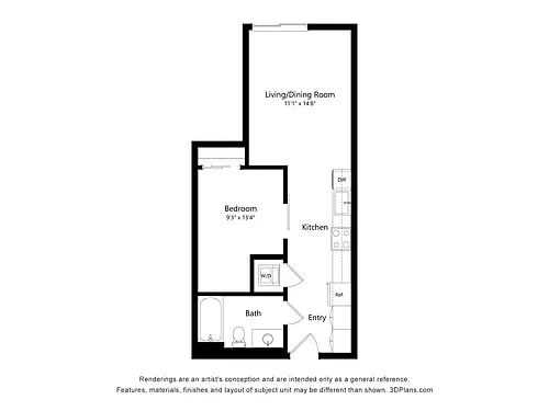 Floor plan Open 1 A1