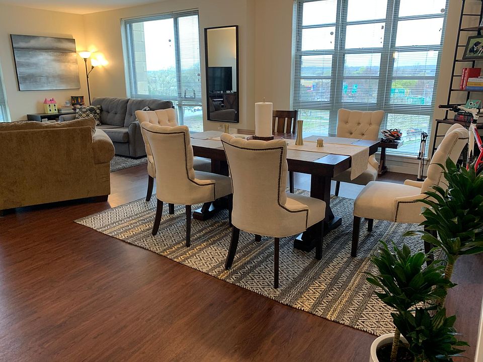 View from kitchen into the dining room and living room