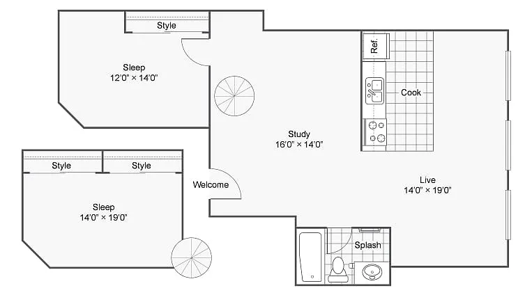 Floor plan 2R