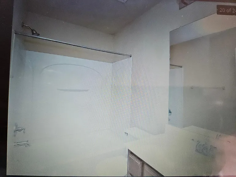 Master Bathroom has Shower and large Tub.