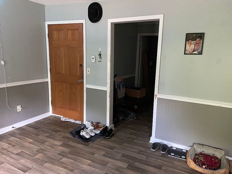 Living room with entry door