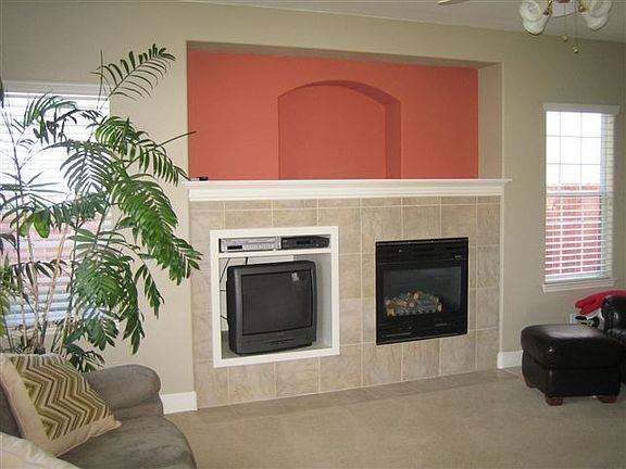 fireplace and ent. center