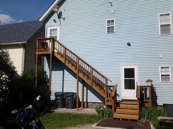 Rear exit/entrance