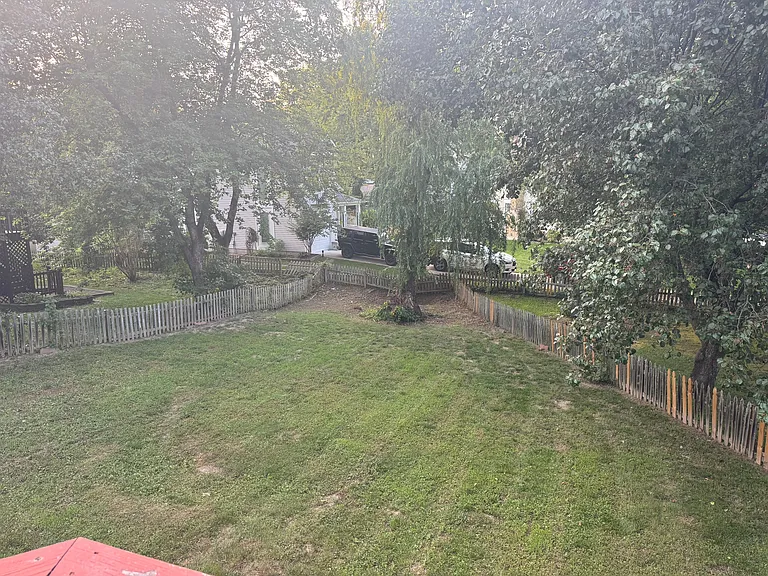 View of back yard from deck