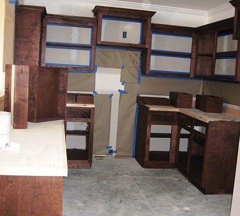 Cherry Stained Cabinets