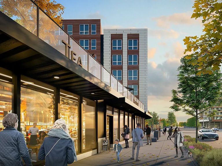 Rendering of onsite retail