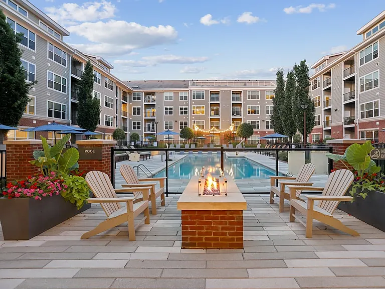 Courtyard with fire pit