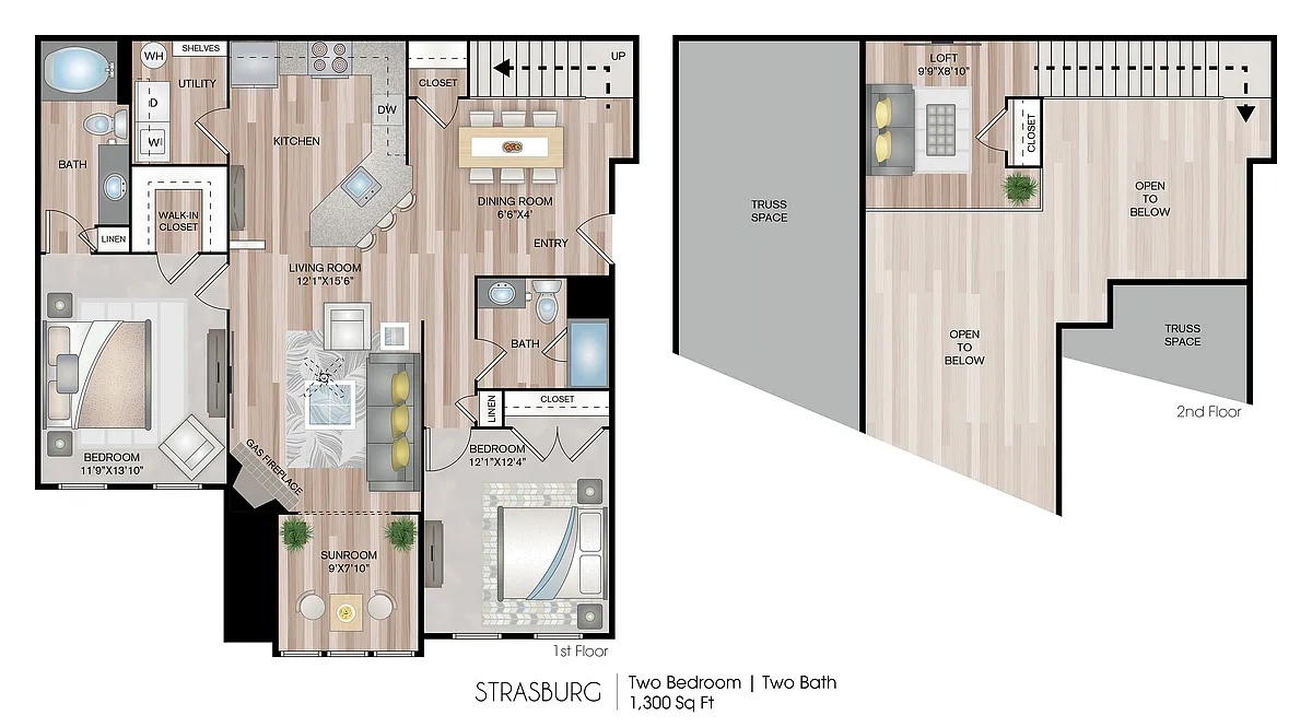 Floor plan Strasburg with Loft