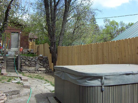 Private yard with Hot Tub