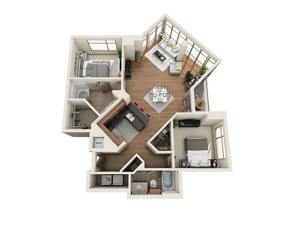Floor plan Plan J (B2B)