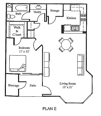 Floor plan Plan E