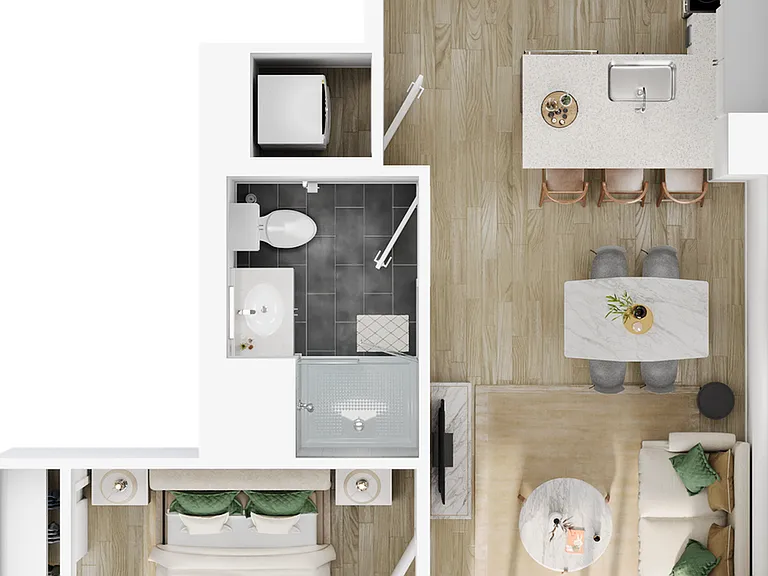 Experience a blend of elegance and comfort in this beautifully designed apartment layout. Experience a blend of elegance and comfort in this beautifully designed apartment layout.