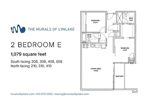 Floor plan 2 Bedroom E