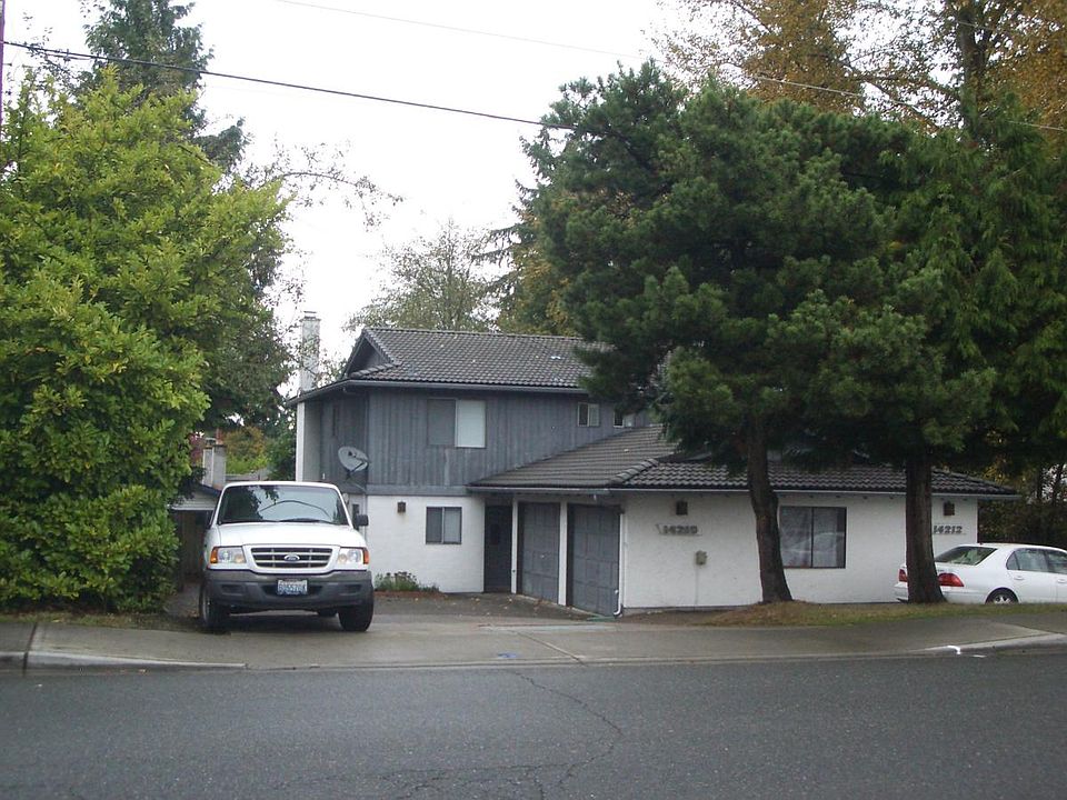 Exterior. Garage in front.