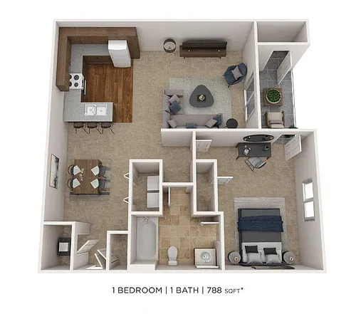 Floor plan One Bedroom