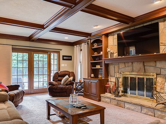 Wood burning fireplace