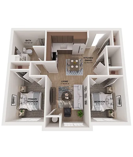 Floor plan 2 Bedrooms