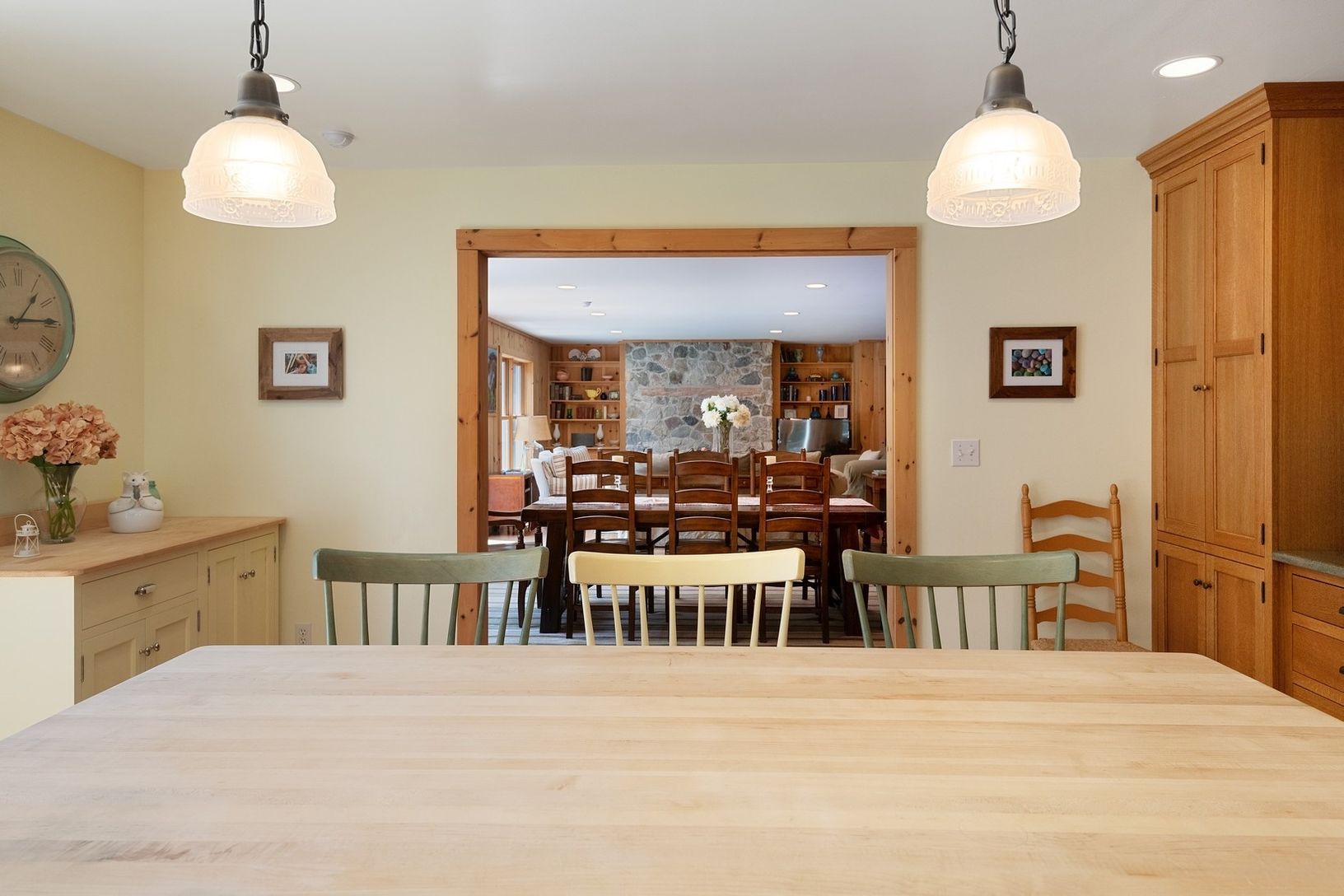  View From Large Professional Eat In Kitchen 