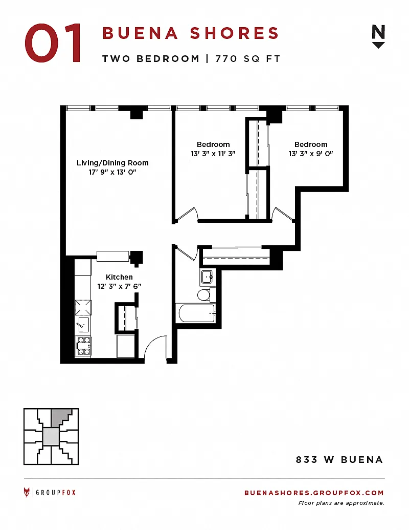 Floor plan Two Bedroom