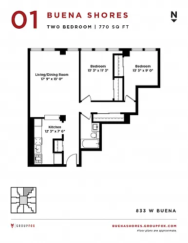 Floor plan Two Bedroom