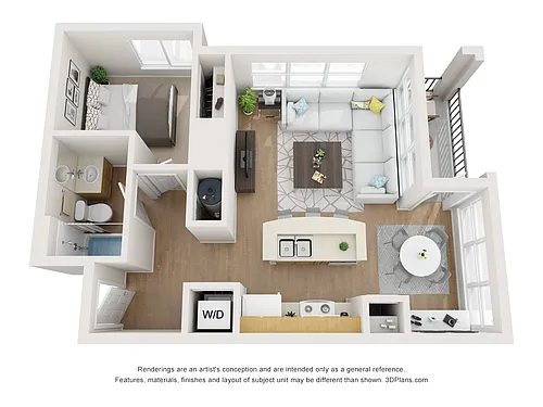 Floor plan 1X1 C