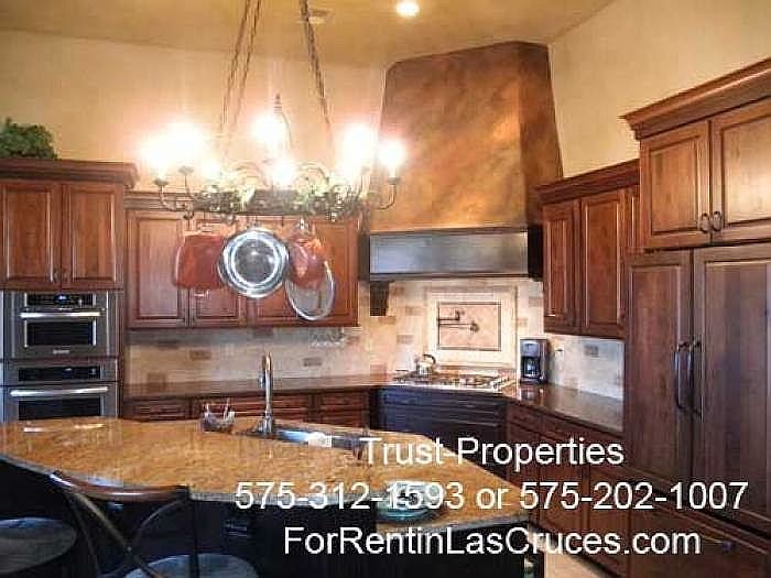 Custom cherry wood cabinets