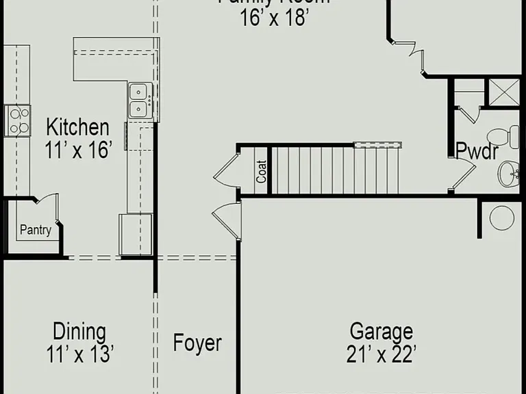 Main level floor plan