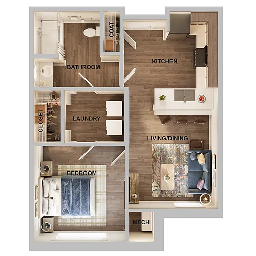 Floor plan One Bedroom