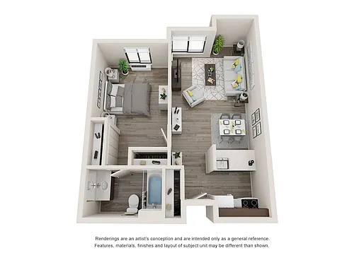 Floor plan One Bedroom