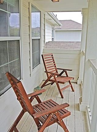 Covered balcony for your enjoyment.