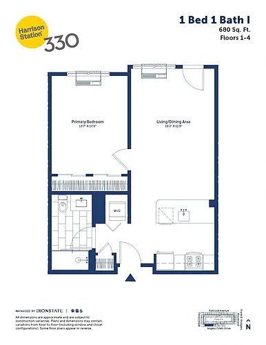 Floor plan 1 Bed 1 Bath I